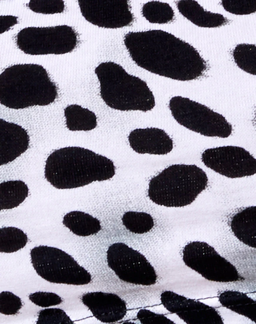 Micro Crop Top in Dalmatian Black and White - Image 6