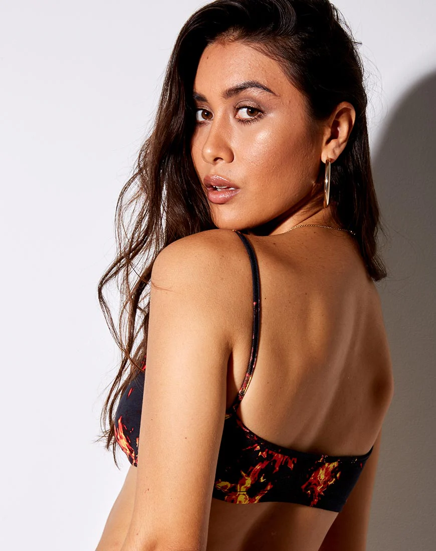 Micro Crop Top in Fire - Image 3