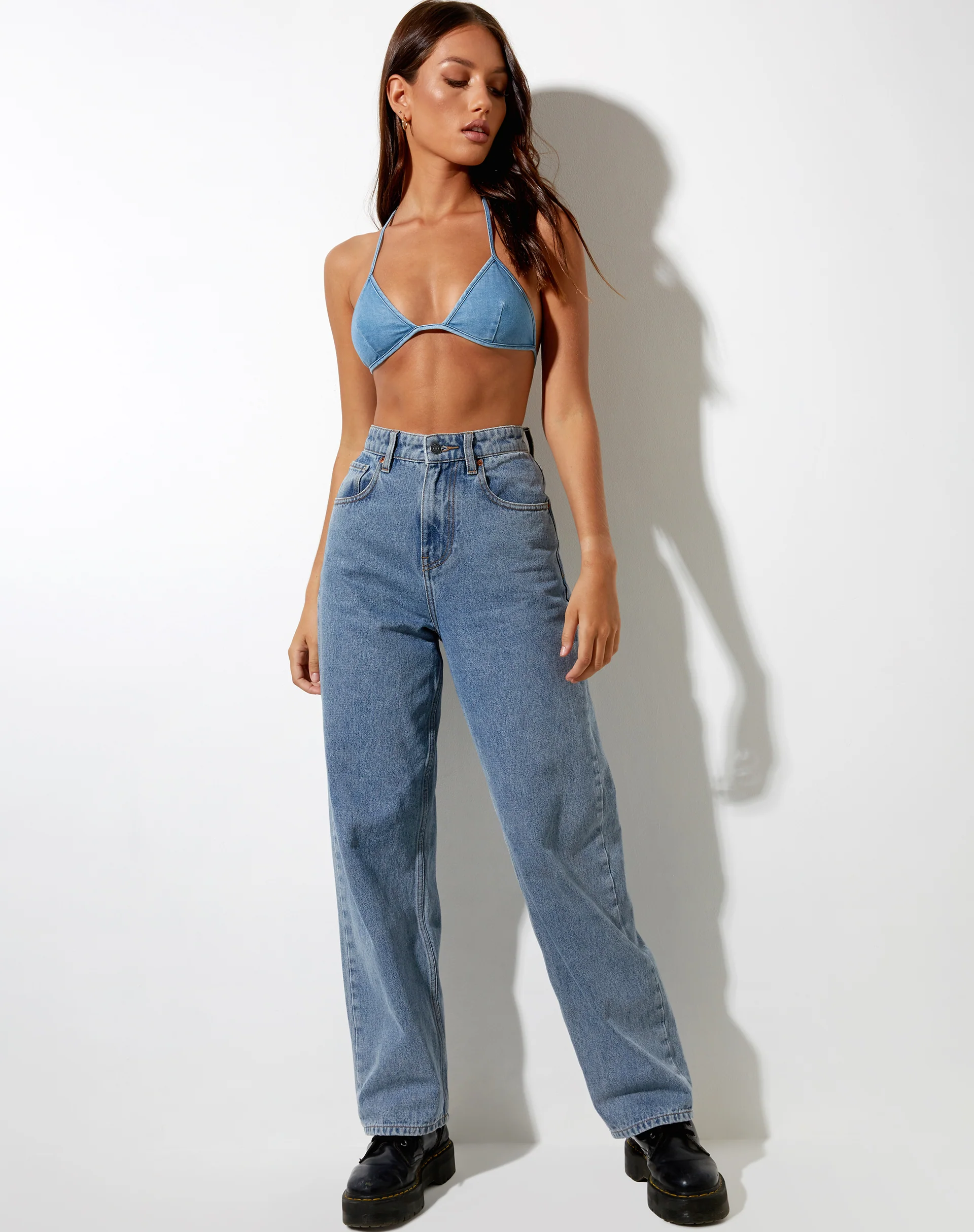 Mida Bralet in Light Blue Wash - Image 5