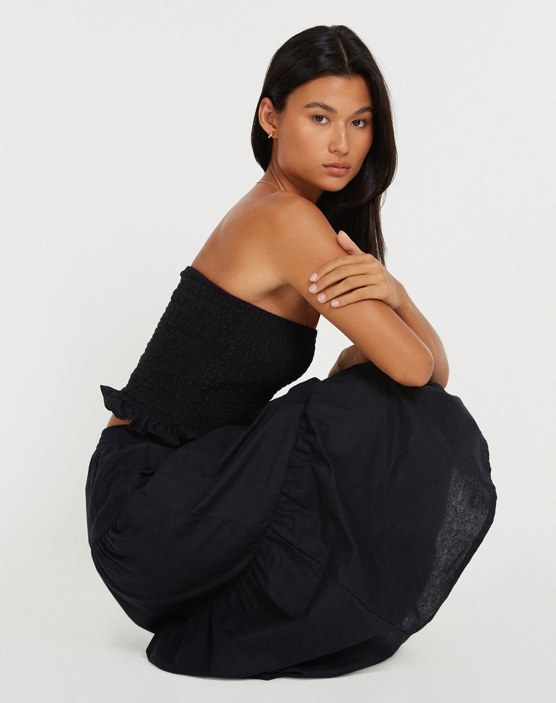 Midaxi Skirt in Black - Image 3