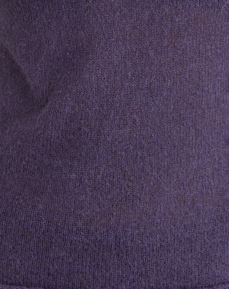 Miku Long Sleeve Top in Sheer Knit Purple - Image 6