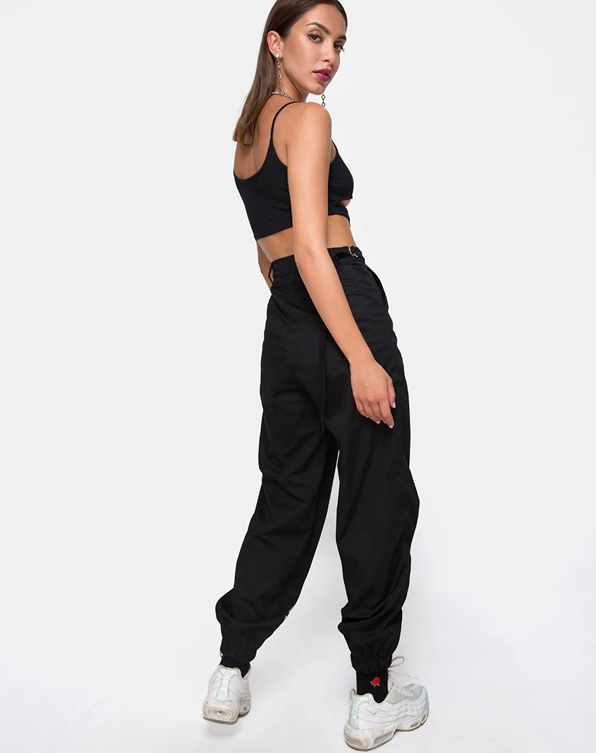 Milipe Crop Top in Black Buckles - Image 7