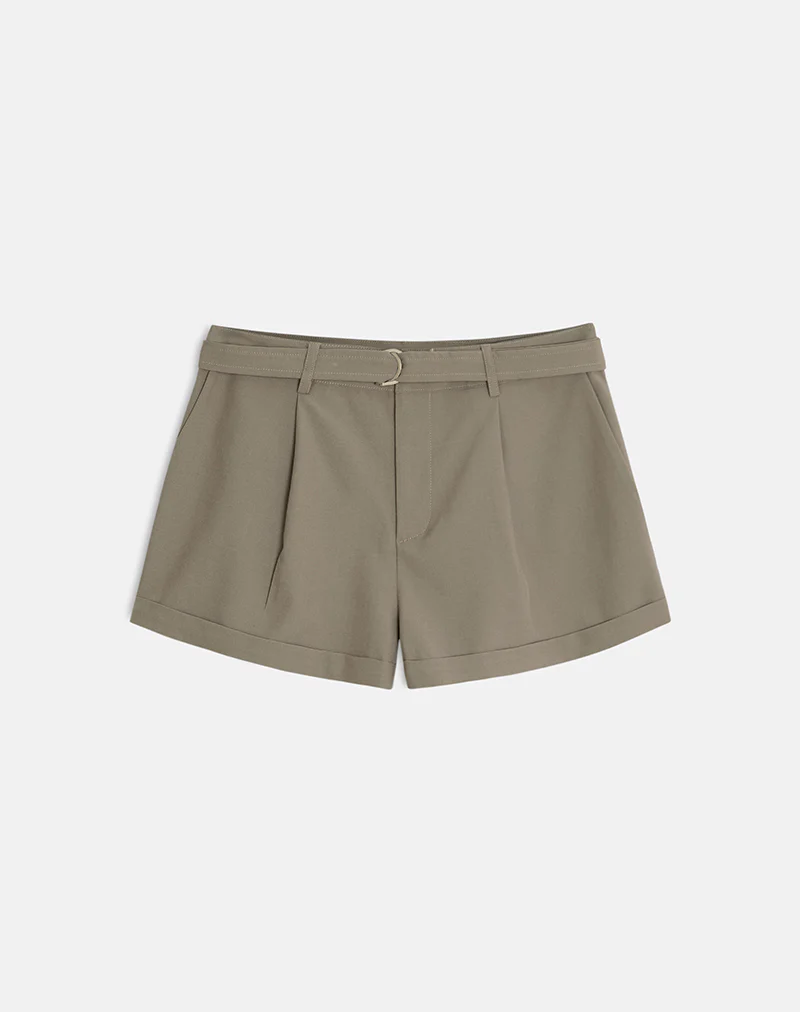 Miluta Short in Tailoring Dark Beige - Image 6