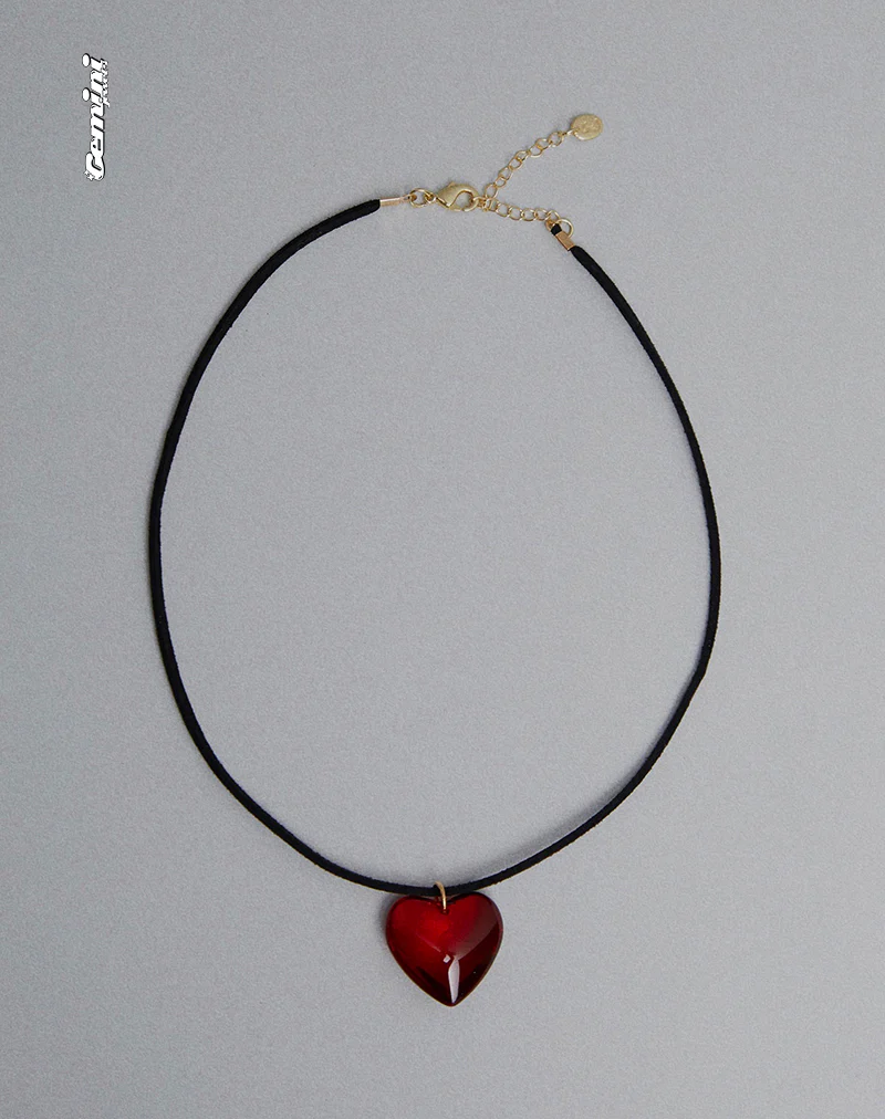 Mimi Glass Heart Necklace by Gemini Jewels - Image 2