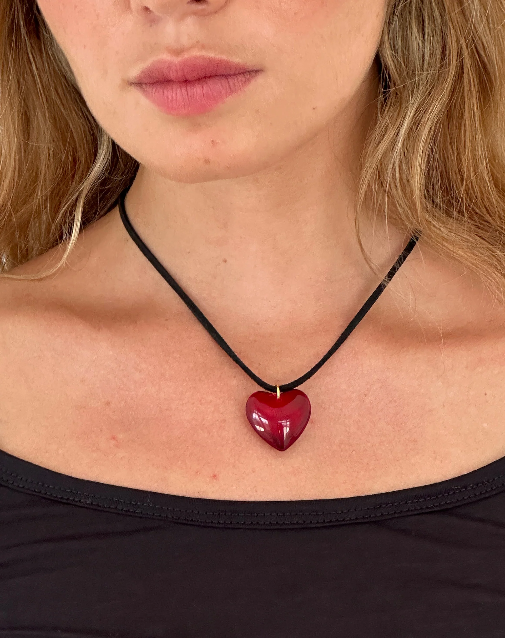 Mimi Glass Heart Necklace by Gemini Jewels - Image 4