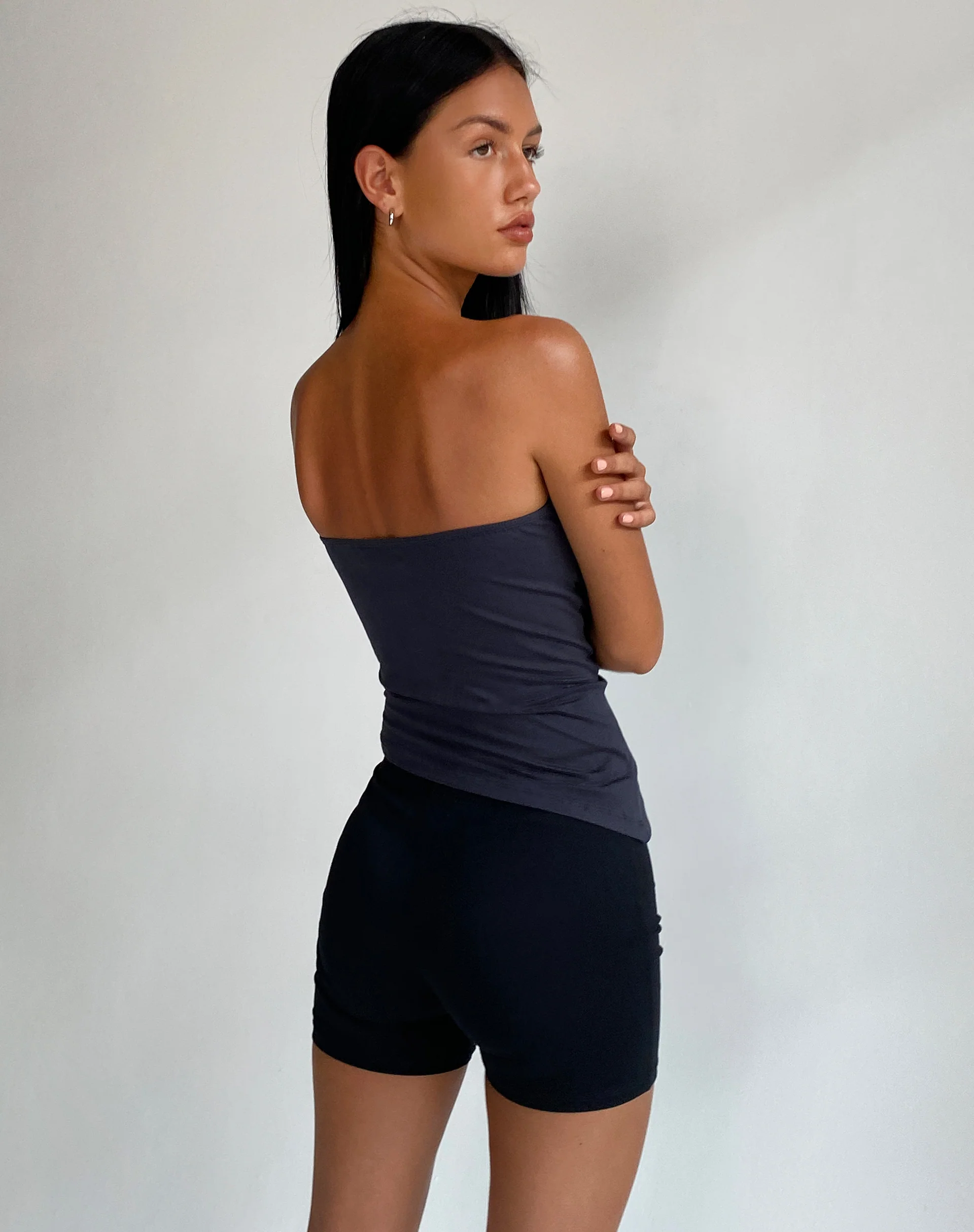 Minase Asymmetric Bandeau Top in Ocean Storm - Image 2
