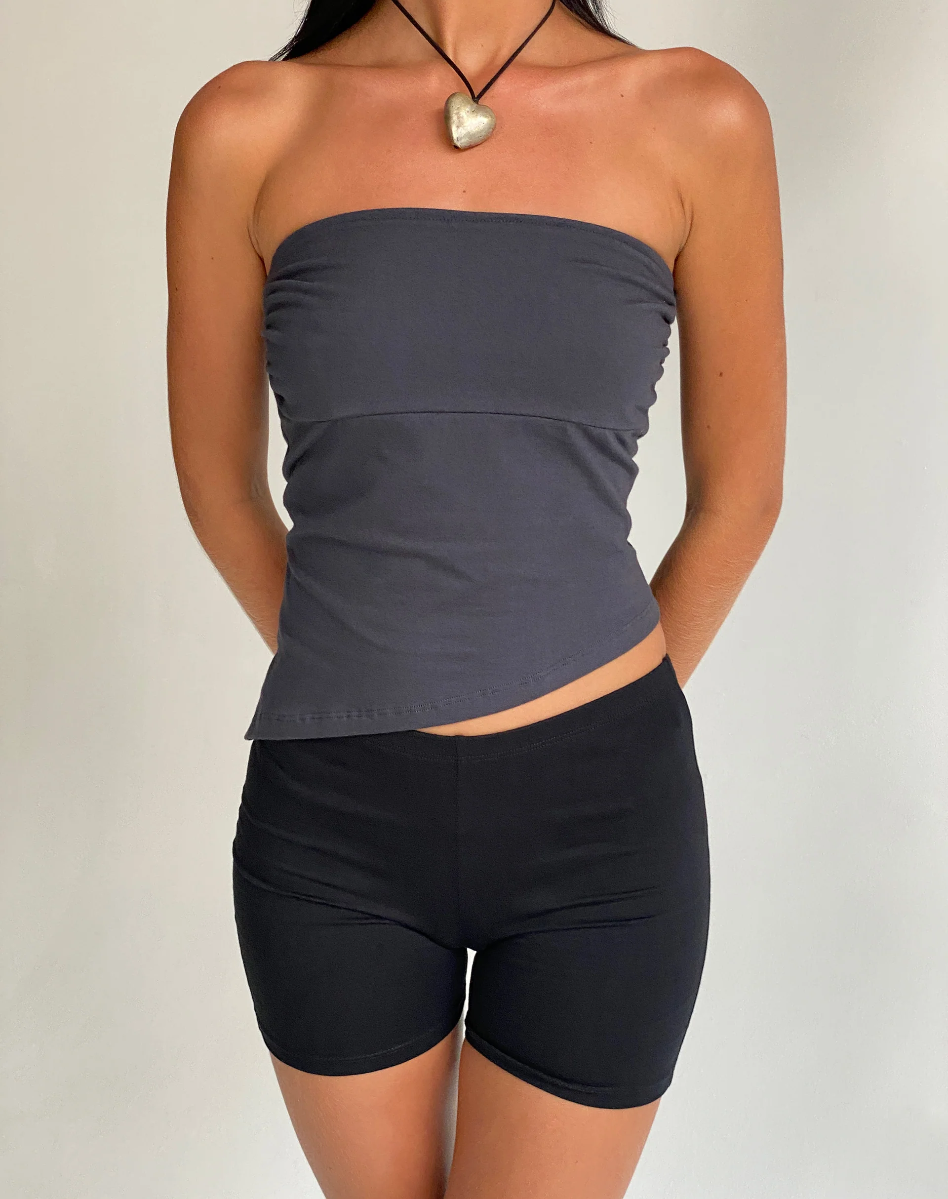Minase Asymmetric Bandeau Top in Ocean Storm - Image 5