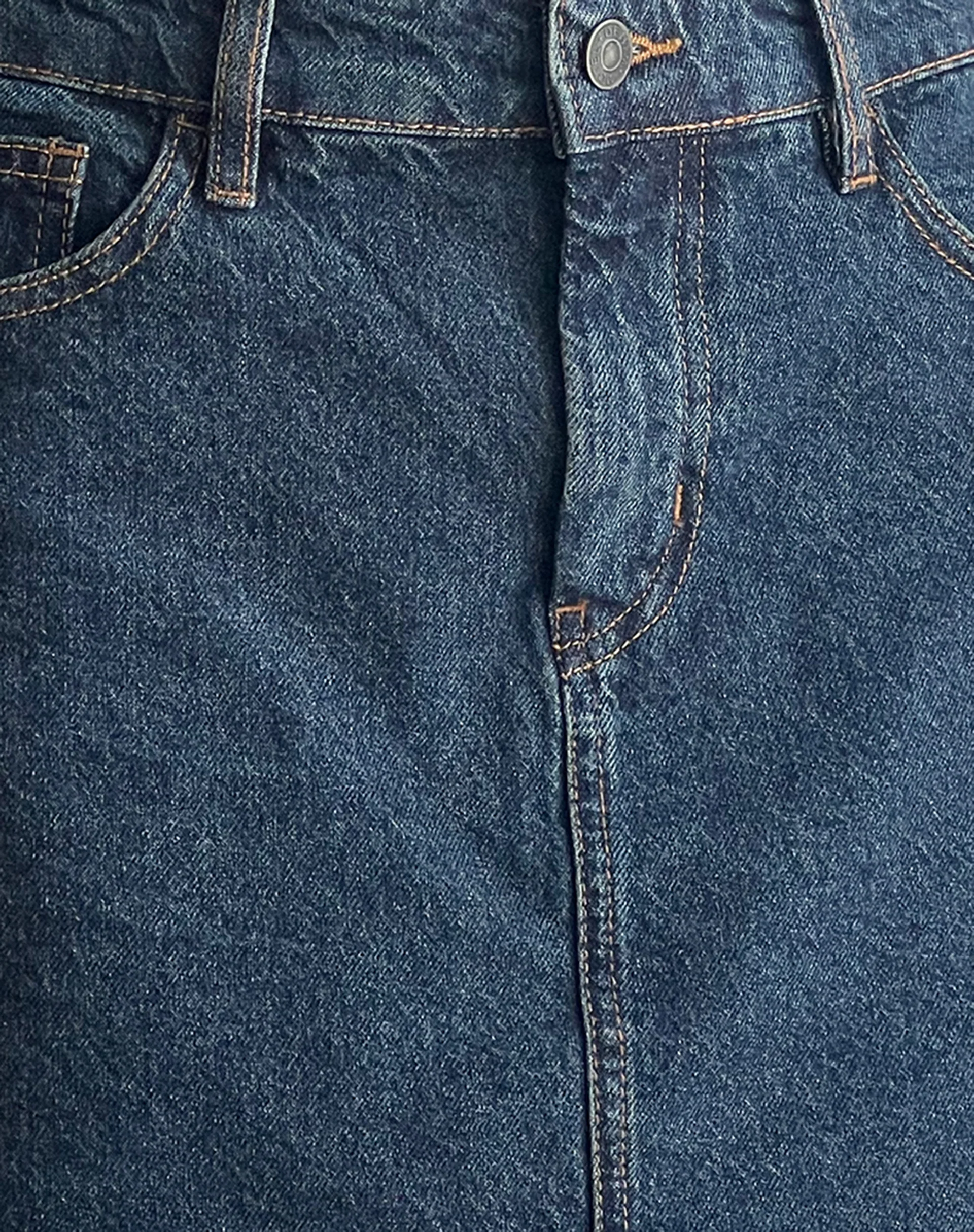 Mini A-Line Skirt in Denim Indigo - Image 6