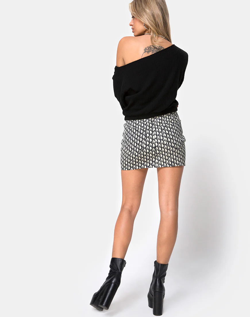 Mini Broomy Skirt in Blue Disco - Image 4