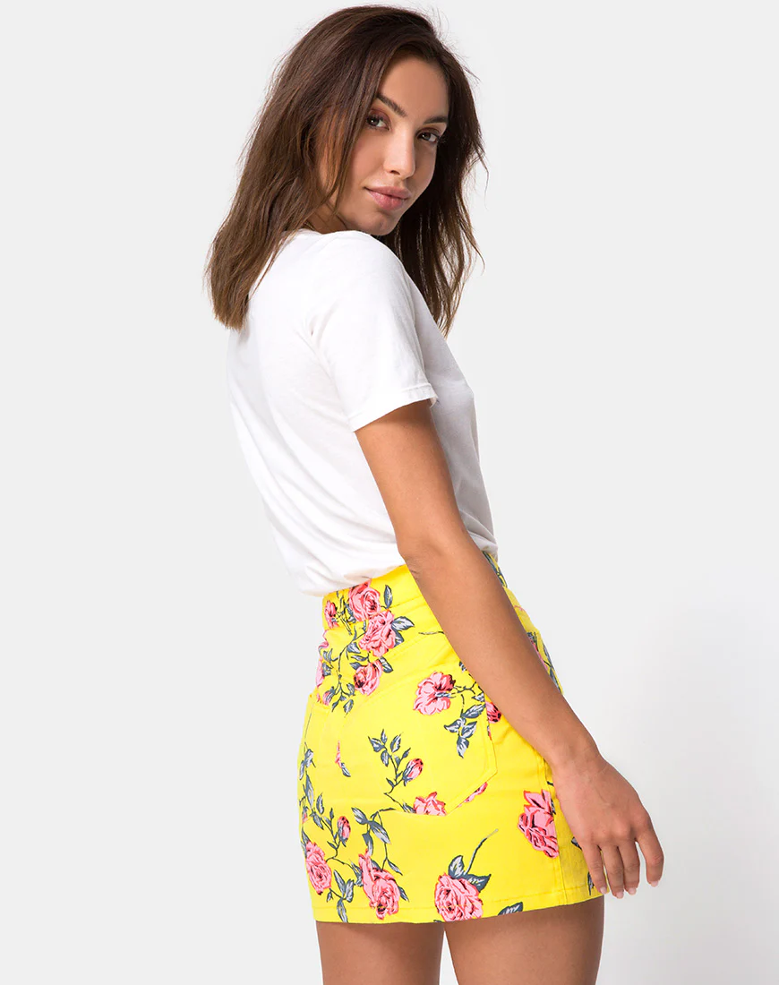 Mini Broomy Skirt in Candy Rose Yellow - Image 2