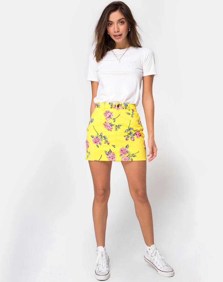 Mini Broomy Skirt in Candy Rose Yellow - Image 3