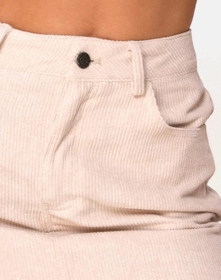 Mini Broomy Skirt in Cord Stone - Image 5