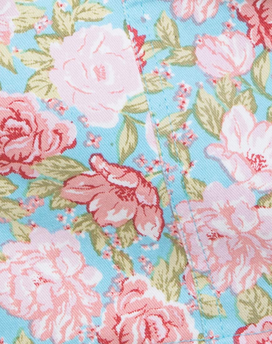 Mini Broomy Skirt in Bloom Floral Blue Base - Image 5