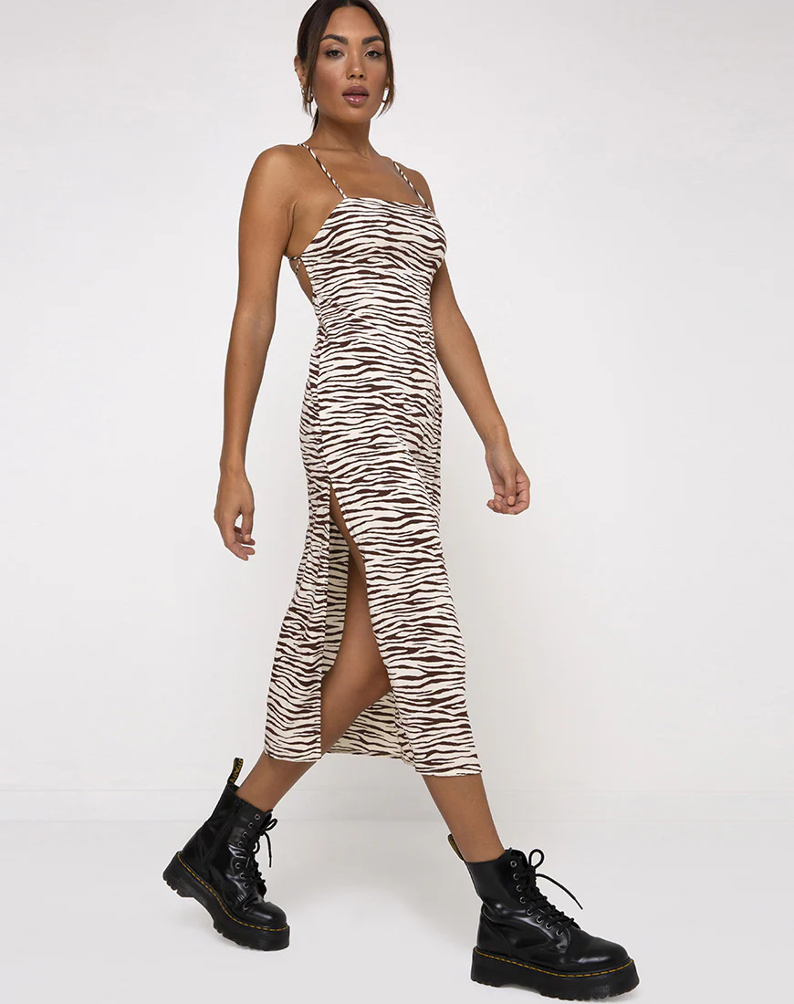 Mirzani Dress in Easy Tiger Cocoa - Image 3