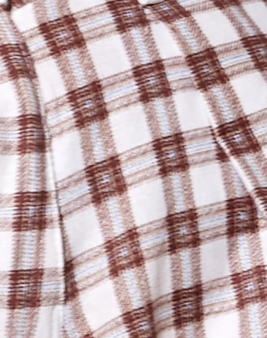 Misca Trouser in Checkmate Brown - Image 5