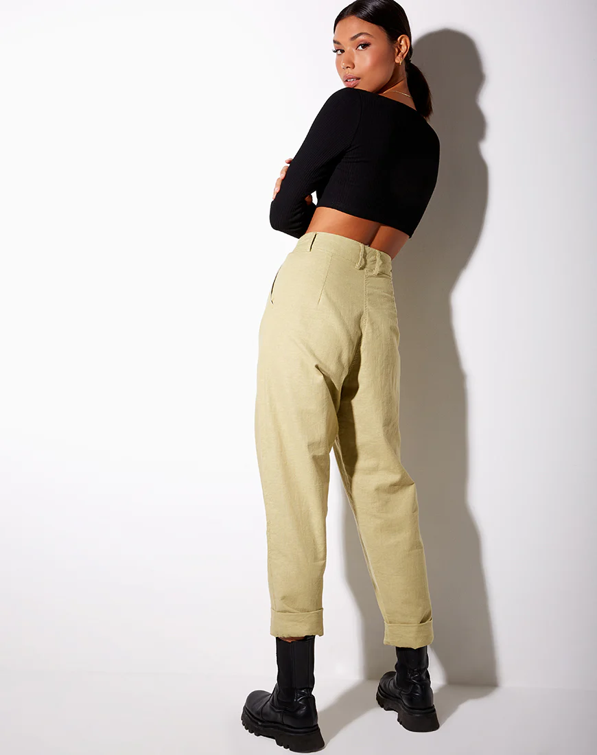 Misca Trouser in Dusky Green - Image 2