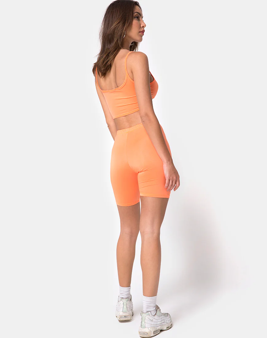 Misho Crop Top in Fluro Orange - Image 4