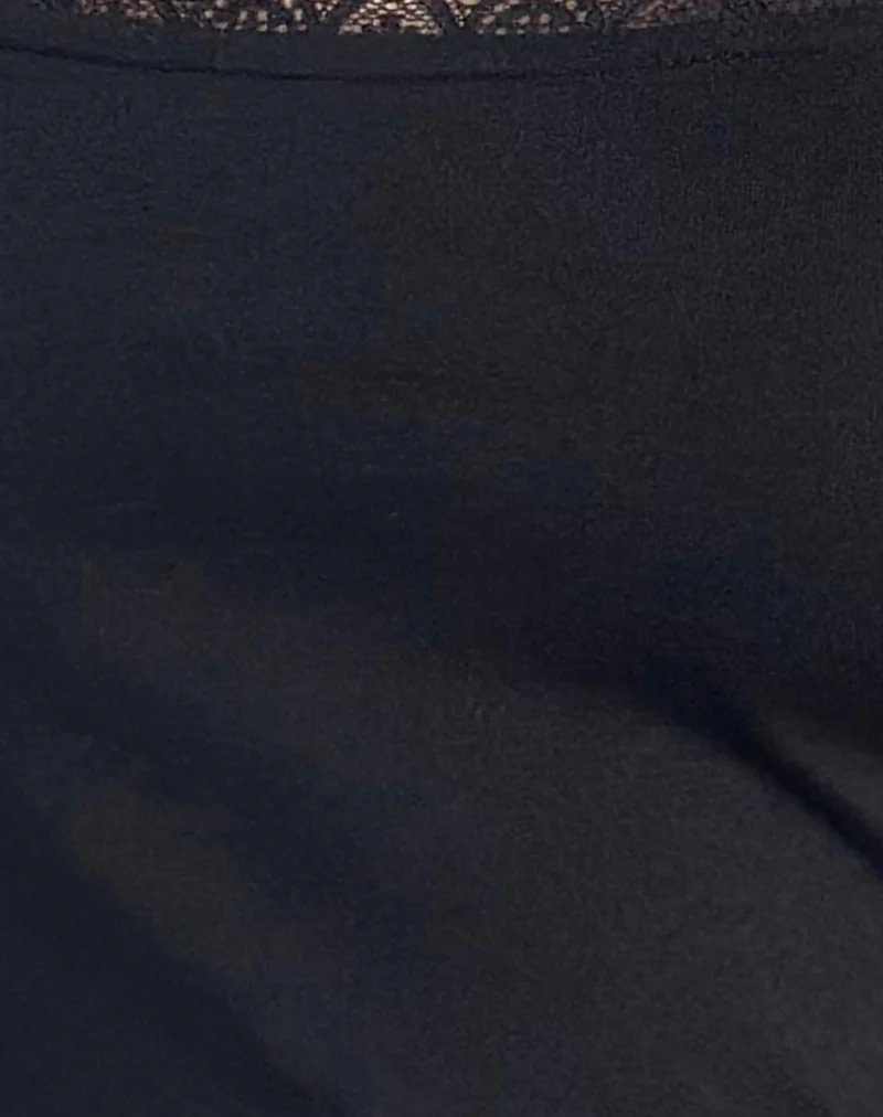 Mitski Unitard in Black with Lace Trim - Image 6