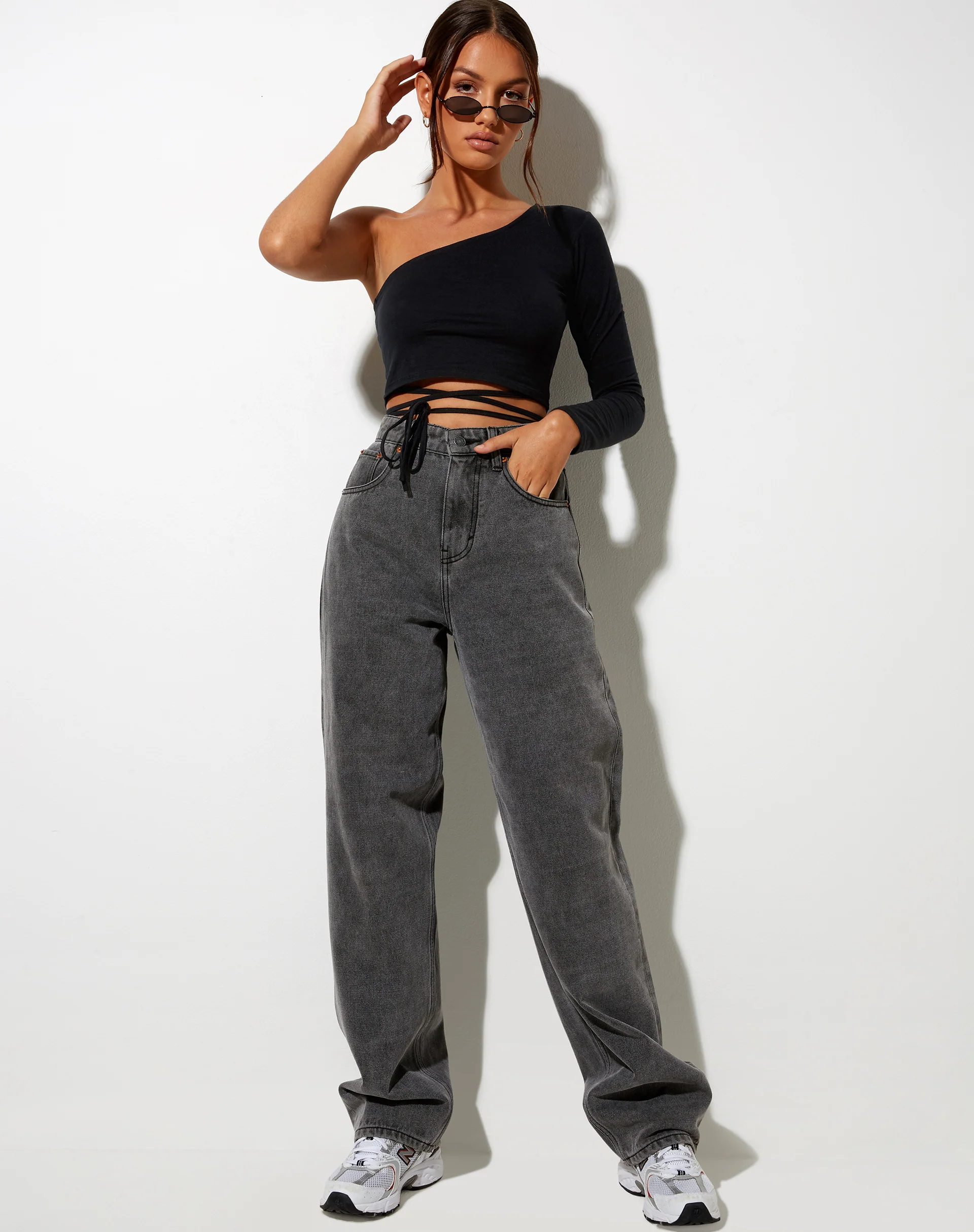 Mitzi Crop Top in Black - Image 3