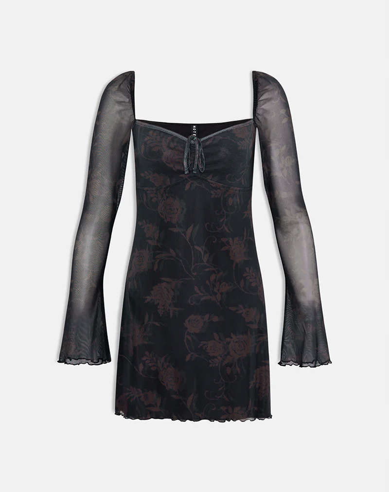 Modena Long Sleeve Dress in Dynamic Rose - Image 5