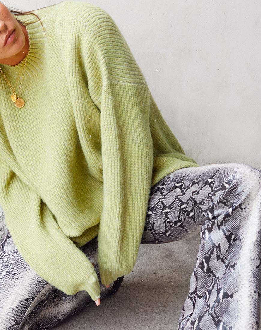 Mody Jumper in Green Rib - Image 2