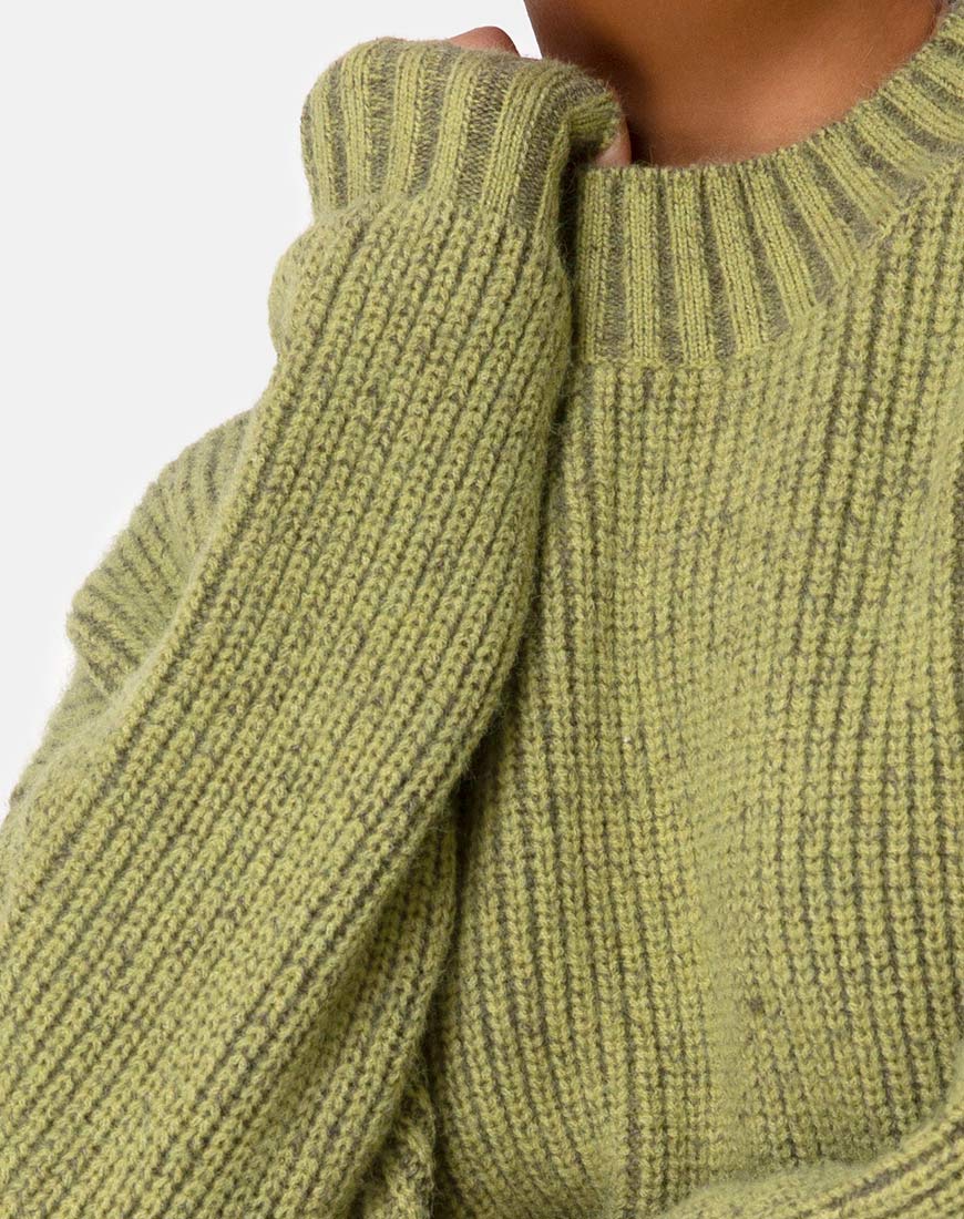 Mody Jumper in Green Rib - Image 6