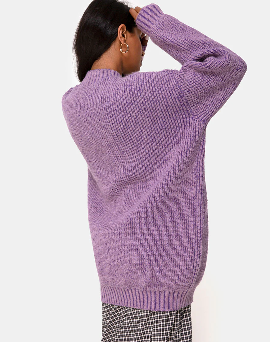 Mody Jumper Knitted in Light Purple - Image 3