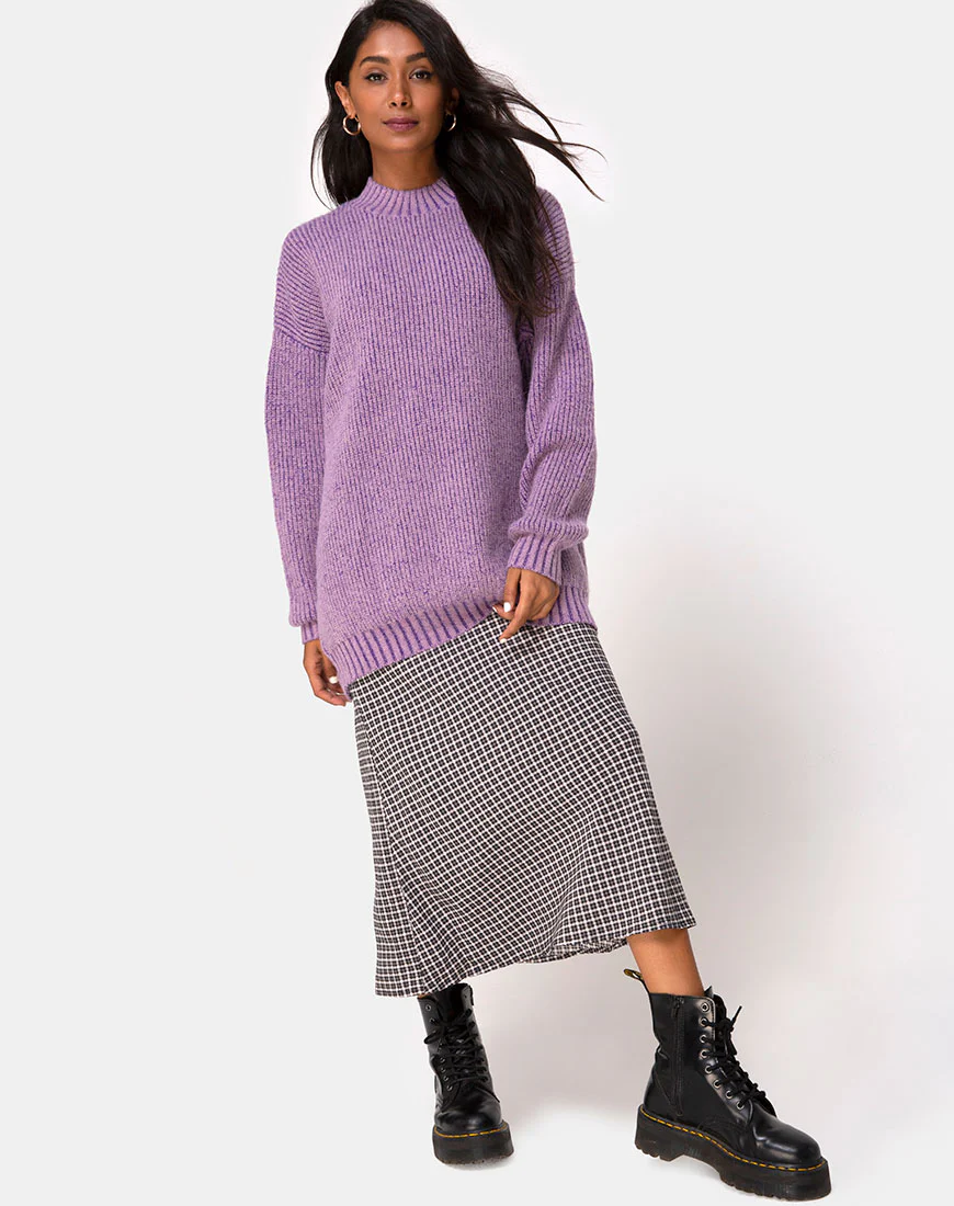 Mody Jumper Knitted in Light Purple - Image 4