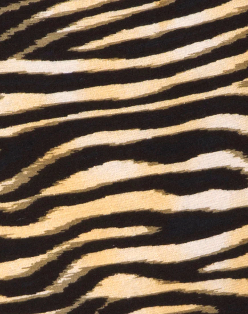 Molemo Plunge Bodice in Zip's Zebra Brown - Image 5
