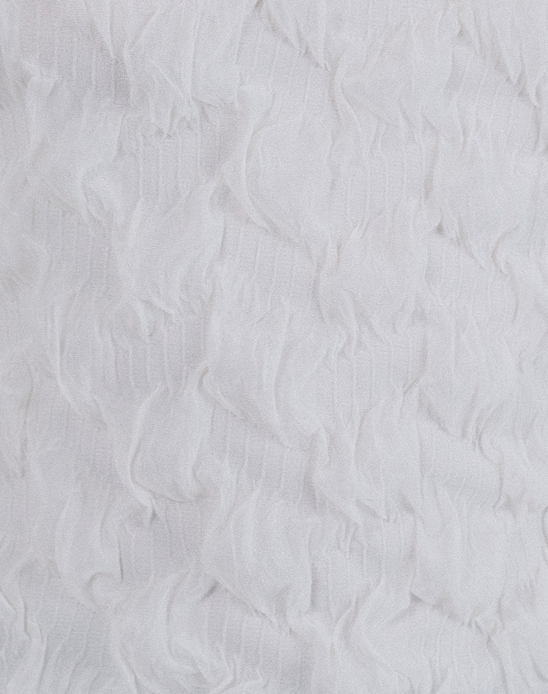 Monelo Vest Top in Textured Mesh White - Image 6