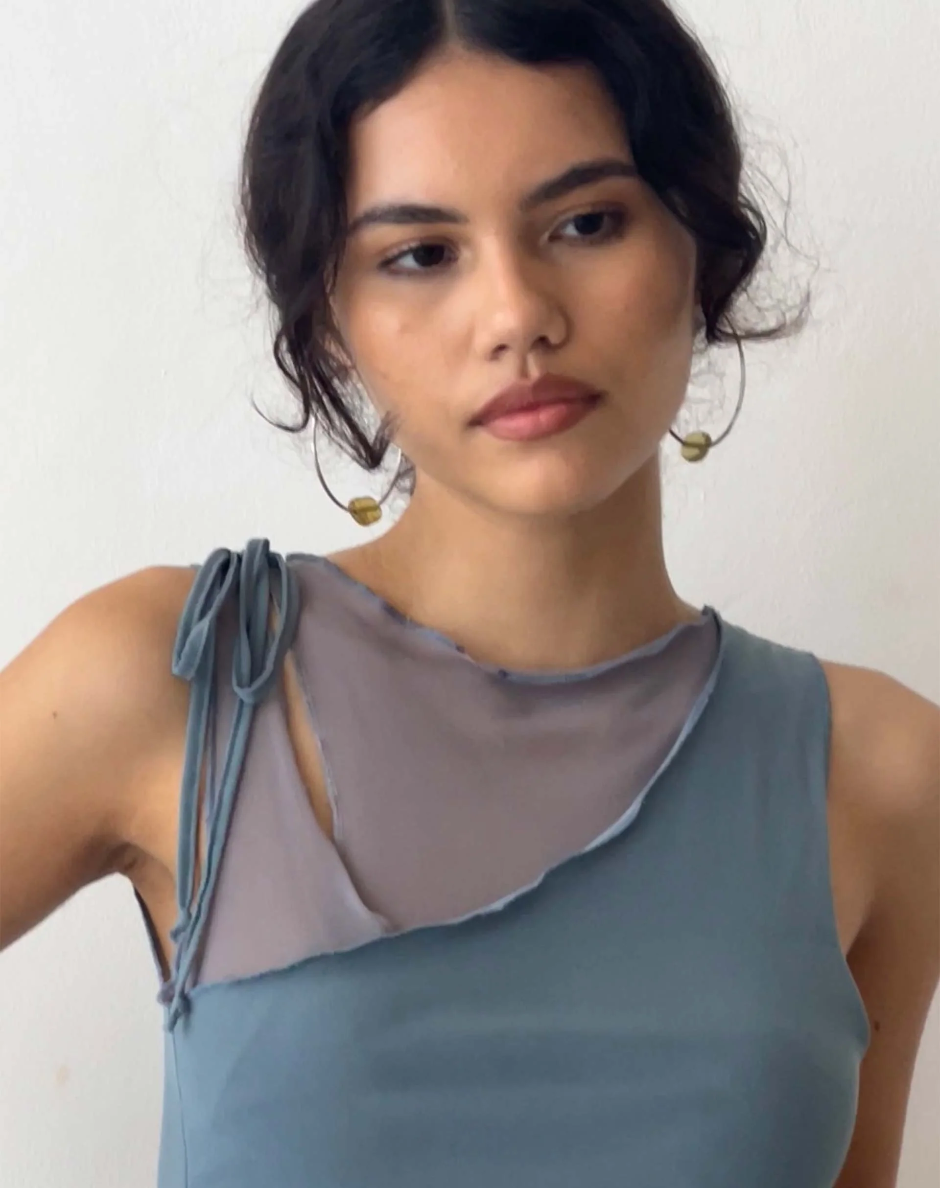 Moni Vest in Blue Grey Mesh - Image 3