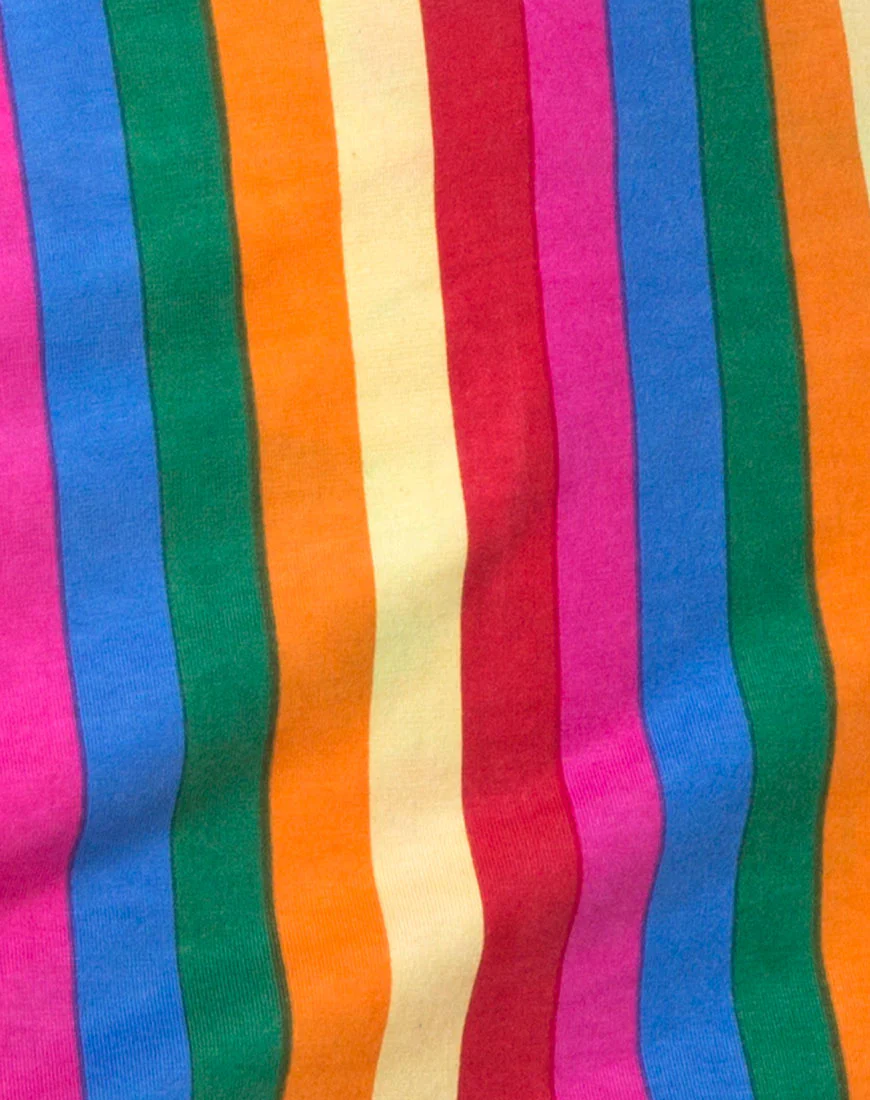 Monira Crop Top in Good Times Stripe  X Princess Polly - Image 5
