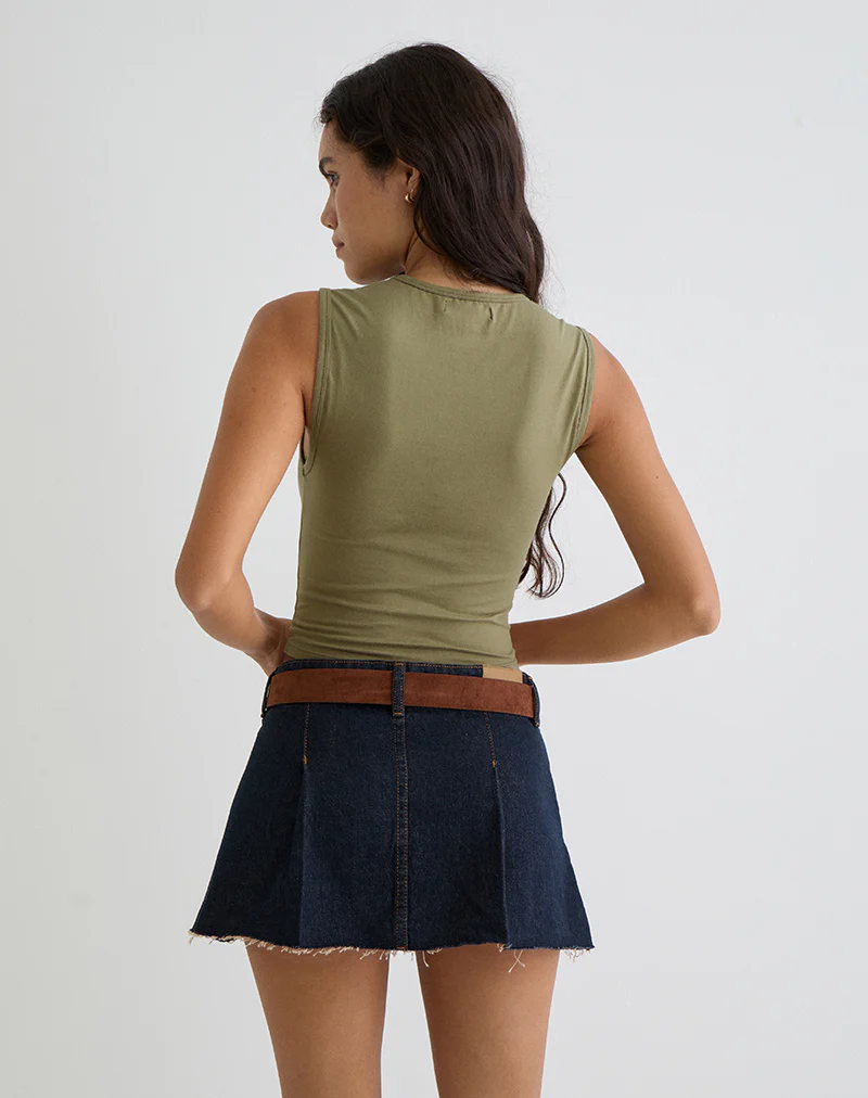 Monlo Top in Jersey Mono Floral Lime - Image 5