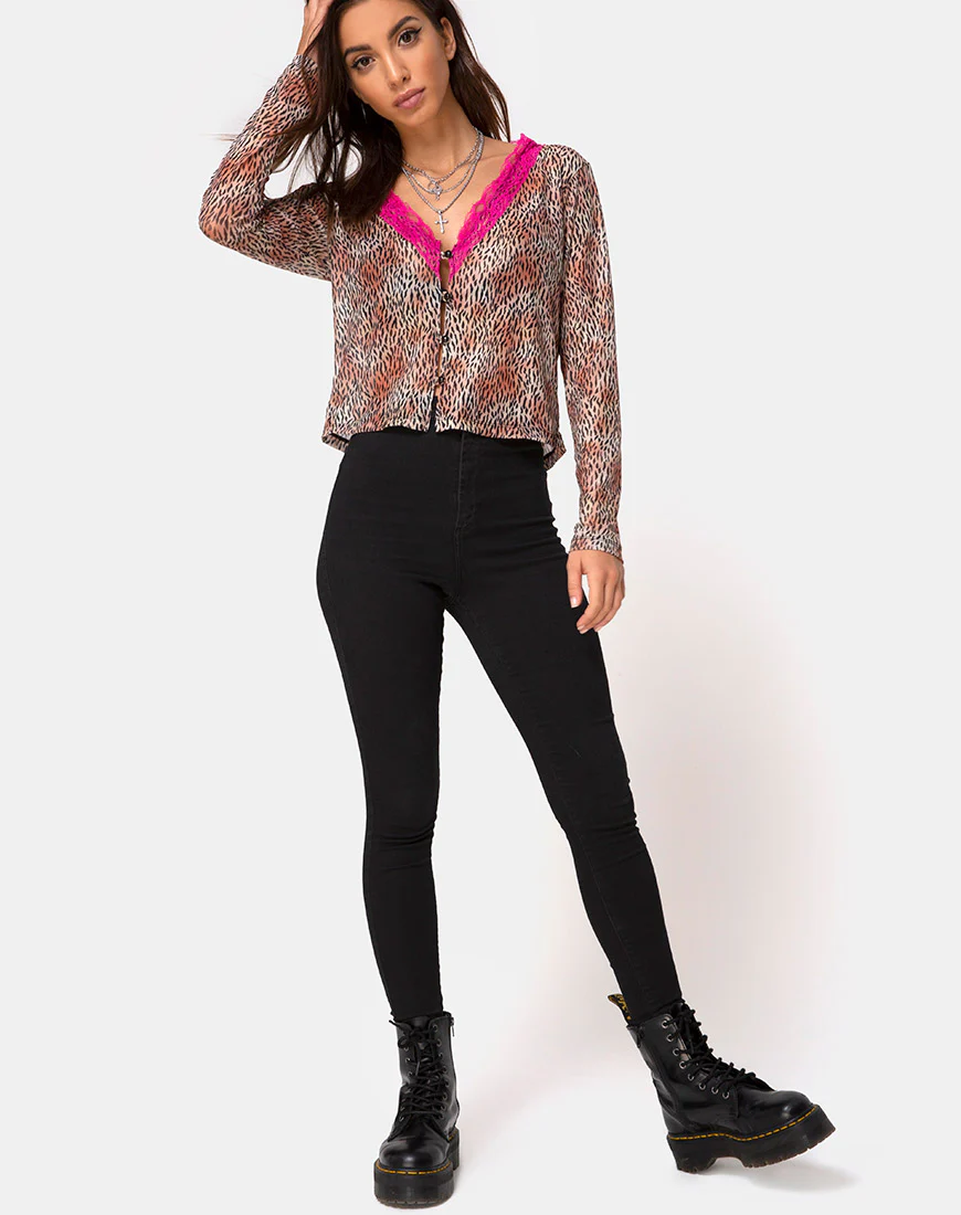 Moqui Top Mini Tiger Mesh with Violet Lace - Image 3