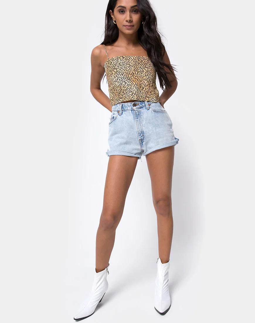 Mosley Crop Top in Mini Tiger Brown - Image 3