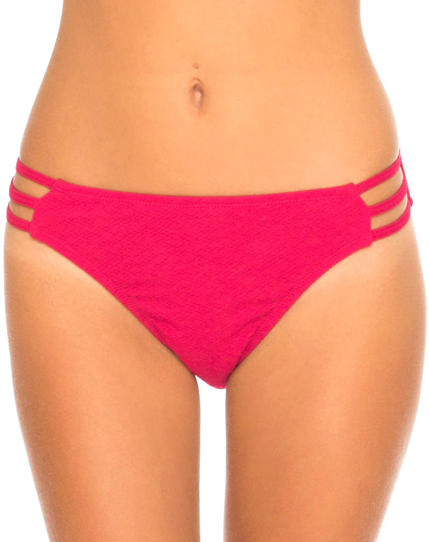 Motel Sunstone Strappy Bikini Bottom in Raspberry - Image 2