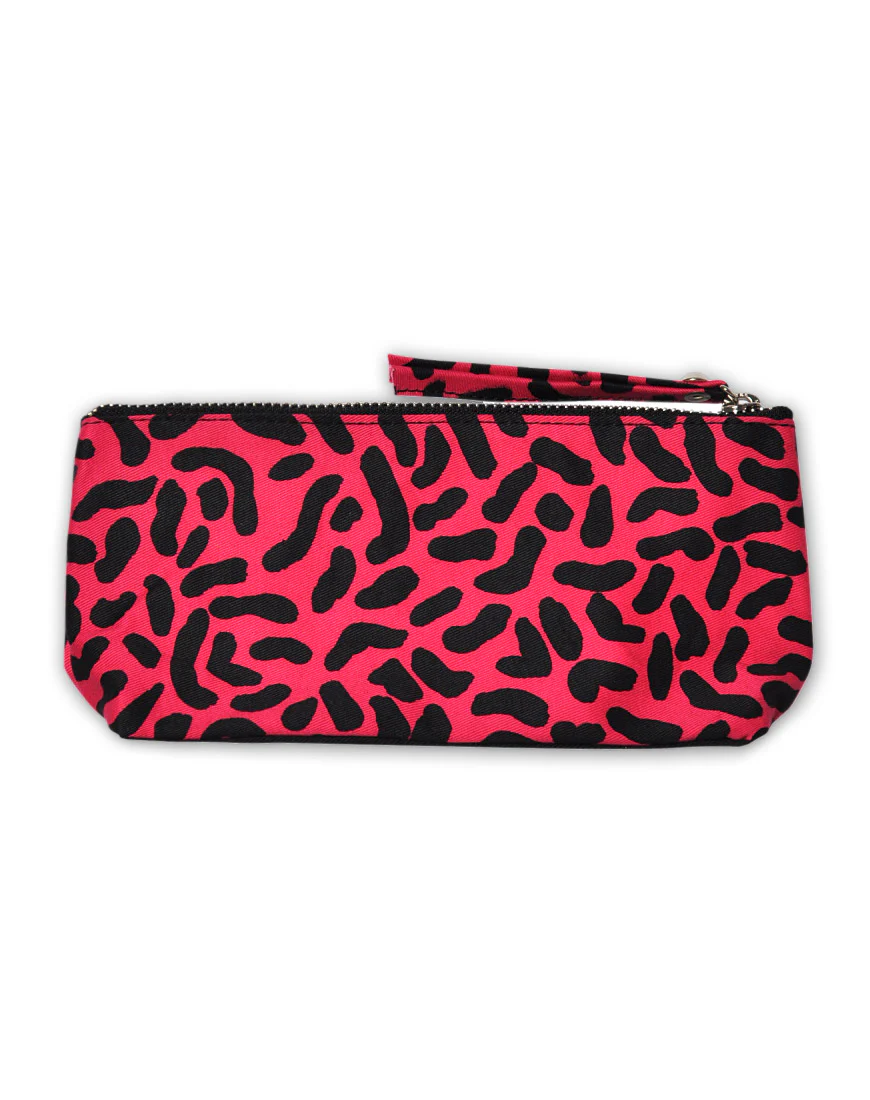 Motel Zip Pencil Case in Internet Germs Black and Pink - Image 2