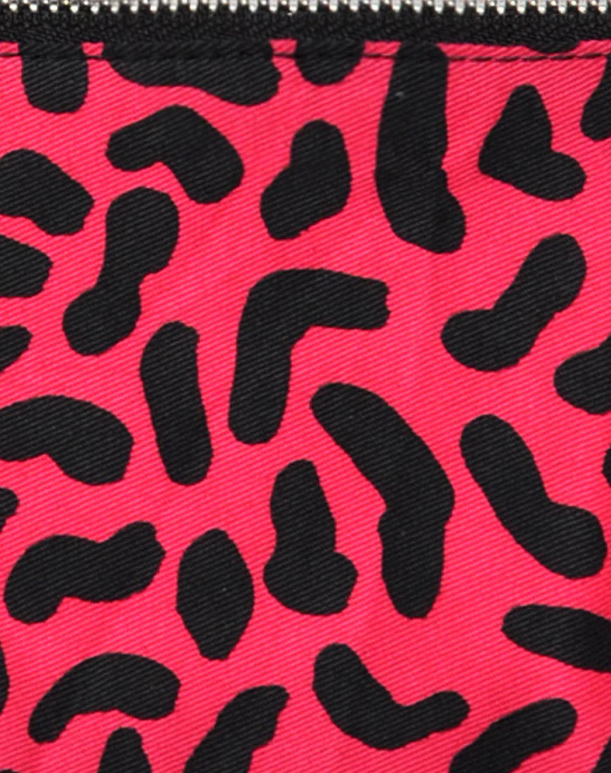 Motel Zip Pencil Case in Internet Germs Black and Pink - Image 3