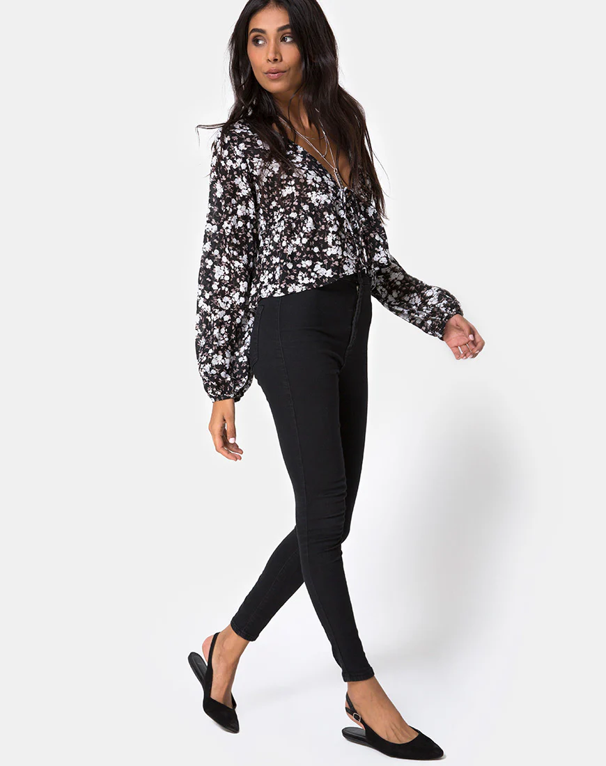Mousye Top in Dark Wild Flower - Image 3