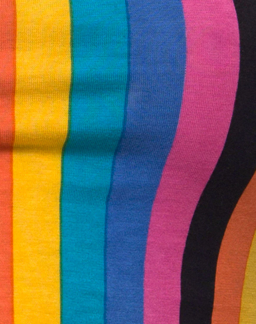 Mucell Crop Top in New Vertical Mixed Stripe - Image 5