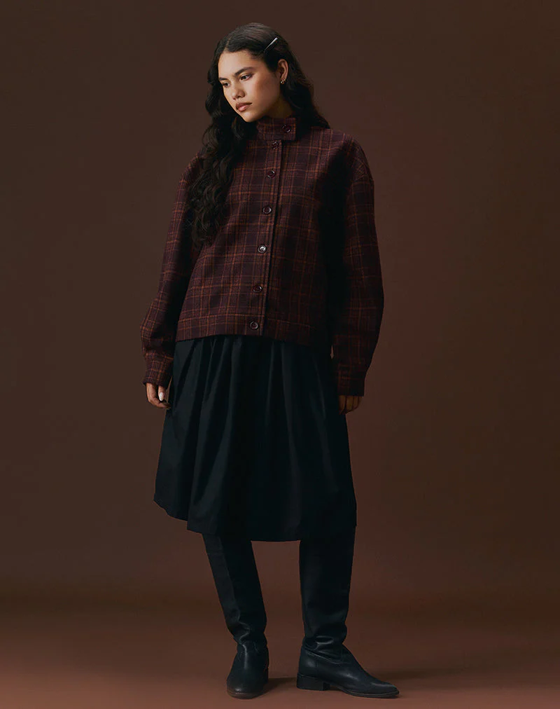 Murphy Knee Length Skirt in Black - Image 2