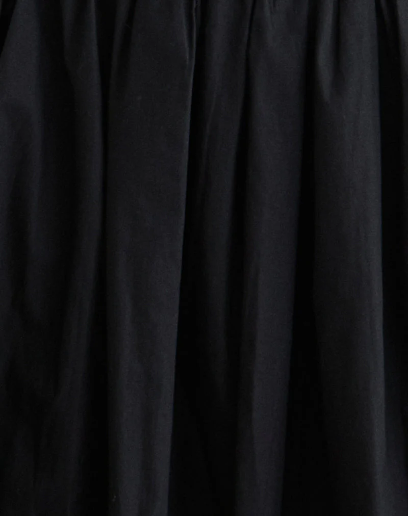 Murphy Knee Length Skirt in Black - Image 6