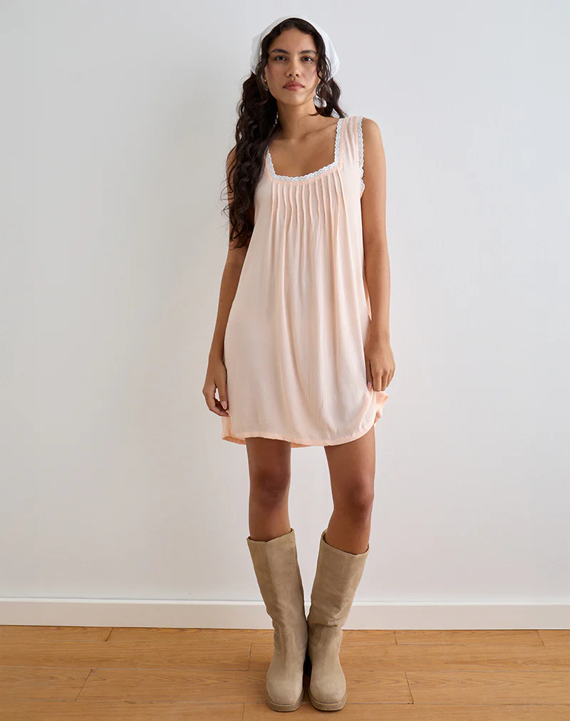 Musta Sleeveless Mini Dress in Scallop Shell - Image 2