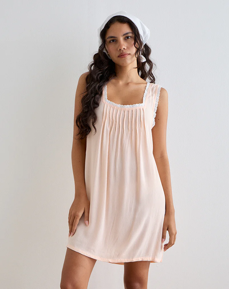 Musta Sleeveless Mini Dress in Scallop Shell - Image 3