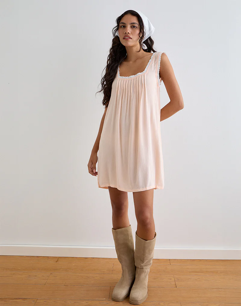 Musta Sleeveless Mini Dress in Scallop Shell - Image 5