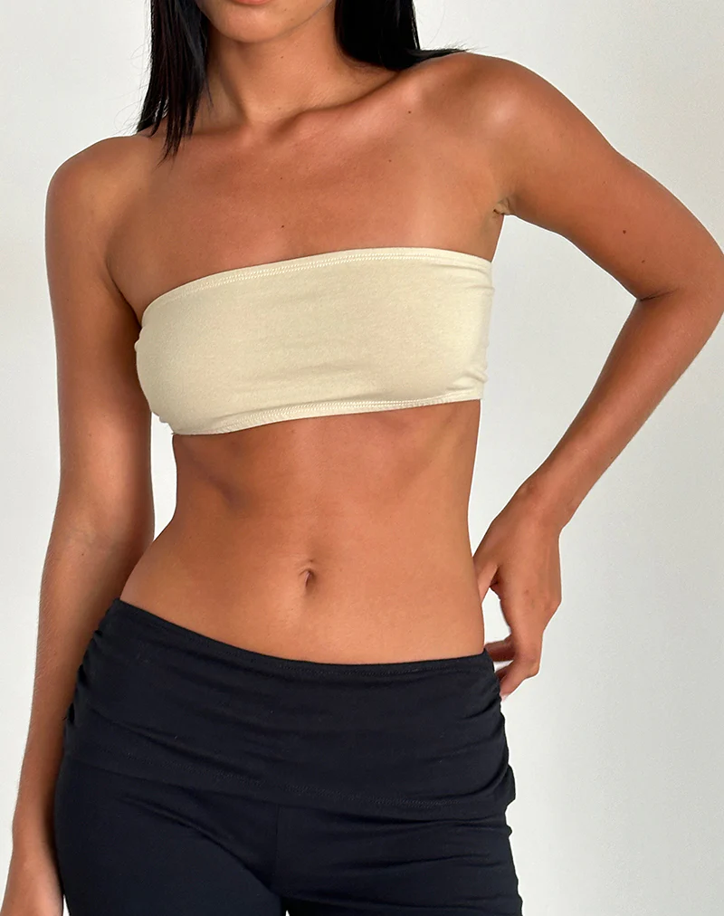 Nabel Micro Tube Top in Coconut Milk - Image 2