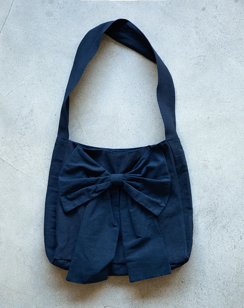 Nagi Bag in Navy with Navy Bow - Image 2