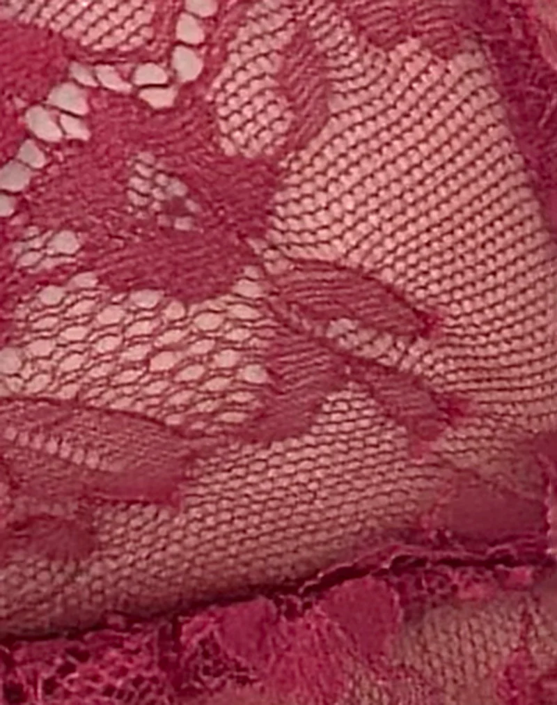 Najya Lace Bra in Burgundy - Image 6
