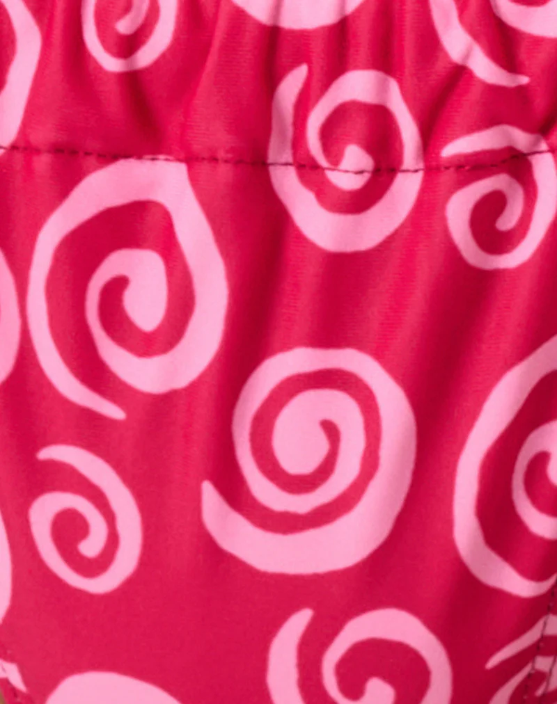 Nakeela Bikini Bottom in Mini Swirl Pink - Image 6