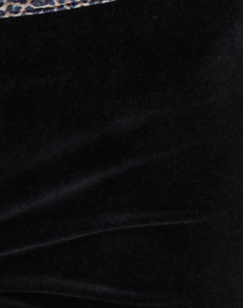 Nakoa Waist Short in Black with Rar Leopard Binding - Image 6